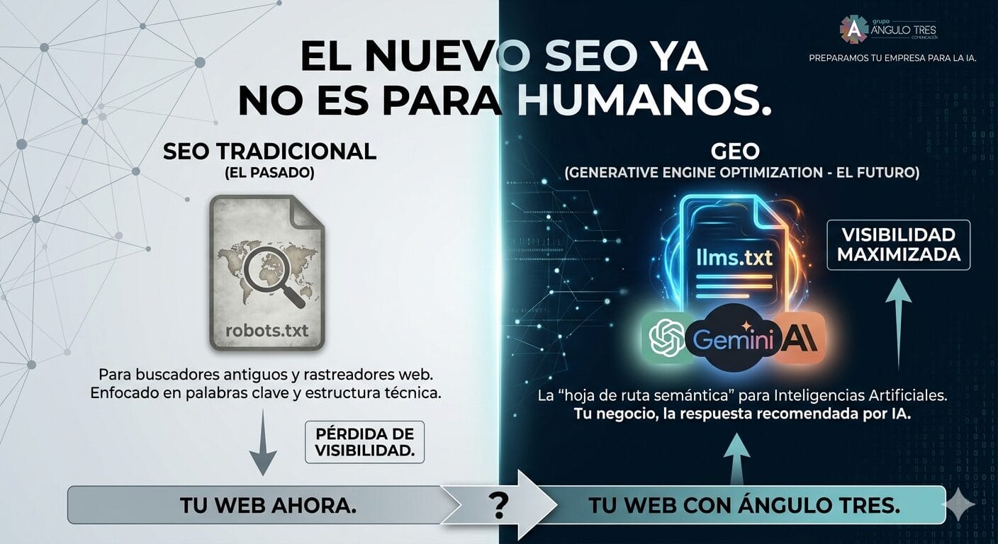 Comparación entre SEO tradicional y GEO para optimizar la visibilidad web.