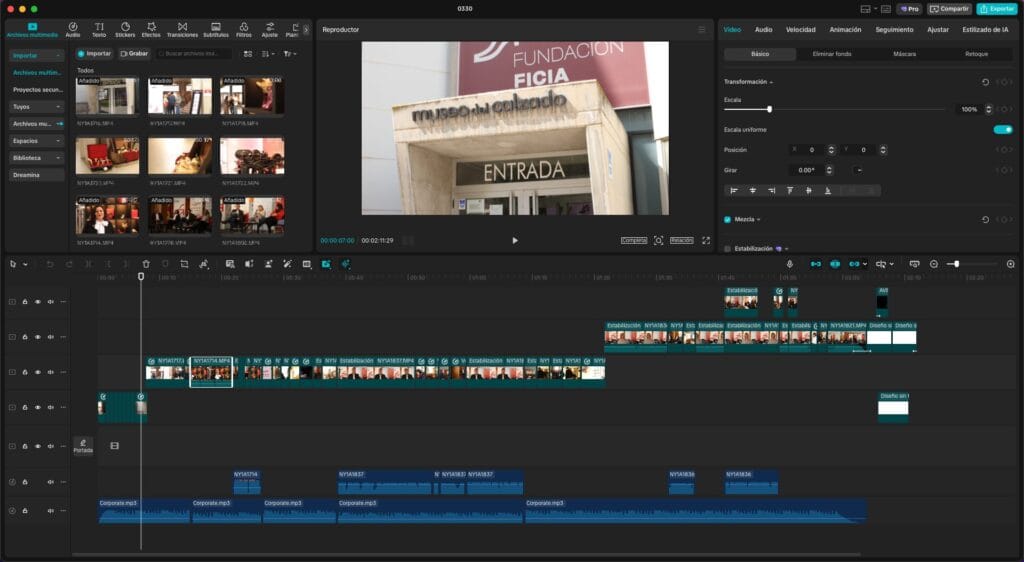 Edición de video Fundación FIClA en CapCut