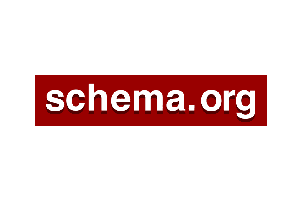 logotipo de schema.org de color rojo